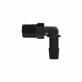 3/8" Tube ID x 1/4" NPT Black Nylon Elbow