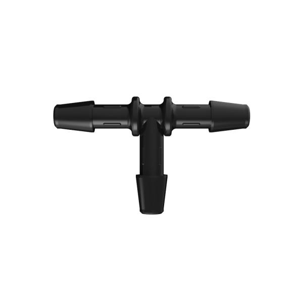 5/32" x 5/32" x 5/32" Tube ID Black Nylon Tee