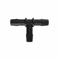 3/8" x 3/8" x 3/8" Tube ID Black Nylon Tee