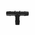 1/2" x 1/2" x 1/2" Tube ID Black Nylon Tee