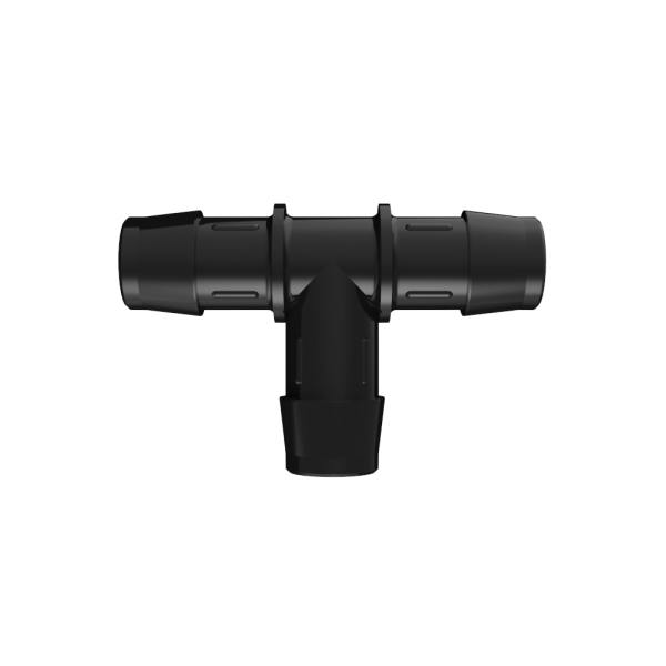 3/4" x 3/4" x 3/4" Tube ID Black Nylon Tee
