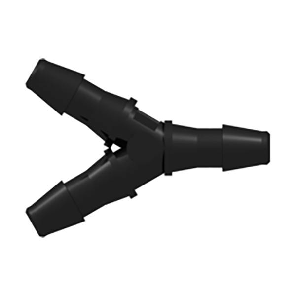 3/32" x 3/32" x 3/32" Tube ID Black Nylon Y