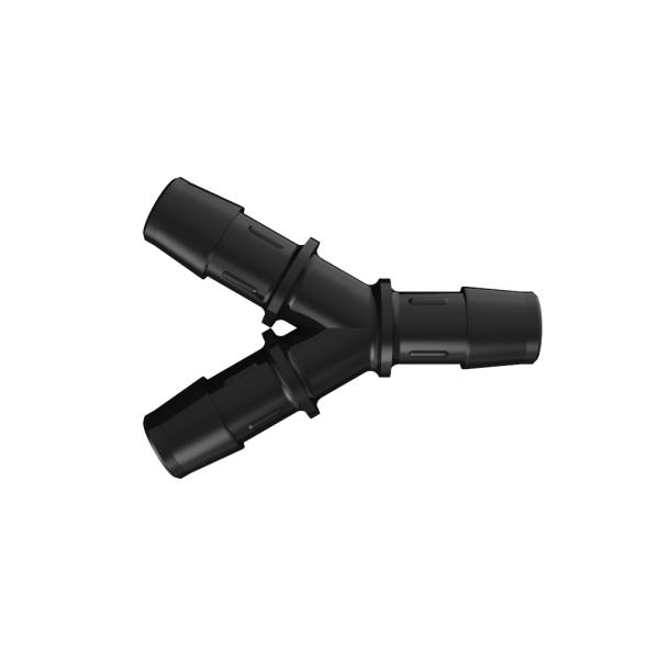 1/2" x 1/2" x 1/2" Tube ID Black Nylon Y