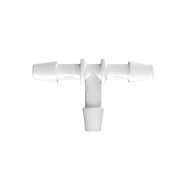 3/16" x 3/16" x 3/16" Tube ID Natural Polypropylene Tee
