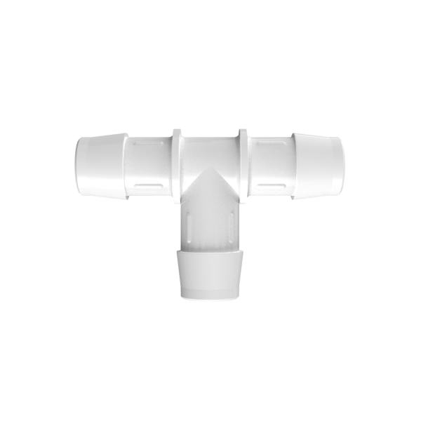 3/4" x 3/4" x 3/4" Tube ID Natural Polypropylene Tee