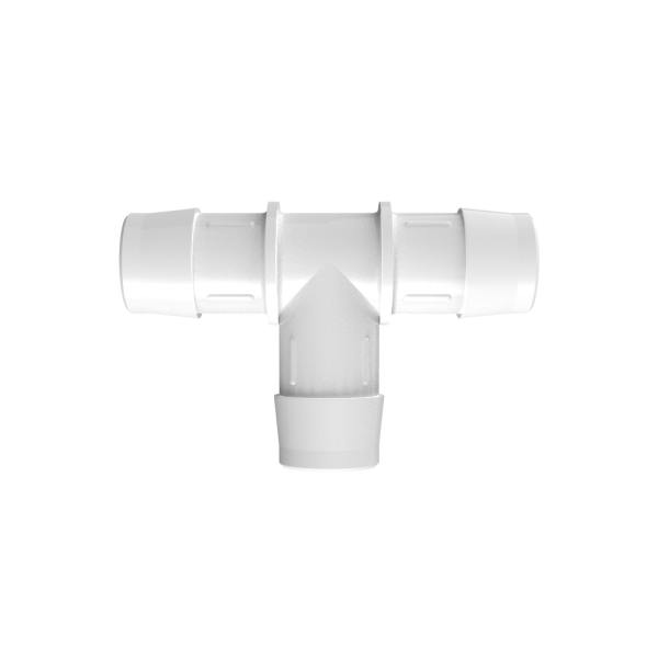 1" x 1" x 1" Tube ID Natural Polypropylene Tee