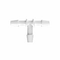 3/16" x 3/16" x 3/16" Tube ID Natural Kynar® PVDF Tee