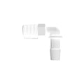 3/8" Tube ID x 1/4" NPT Natural Polypropylene Elbow