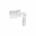 1/4" Tube ID x 3/8" NPT Natural Polypropylene Elbow