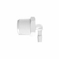 1/4" Tube ID x 3/4" NPT Natural Polypropylene Elbow