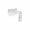 3/8" Tube ID x 1/2" NPT Natural Kynar® Elbow