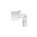 1/2" Tube ID x 3/4" NPT Natural Kynar® Elbow