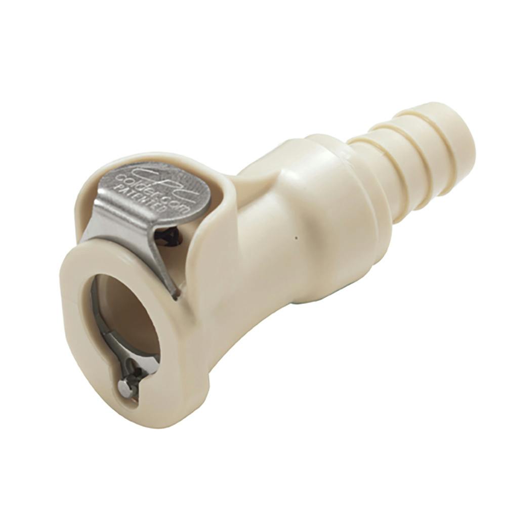 3/8" In-Line Hose Barb PLC Series Polypropylene Body - Straight Thru (Insert Sold Separately)