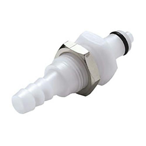 3/16" Hose Barb PMC Series Acetal Panel Mount Insert - Straight Thru (Body Sold Separately)