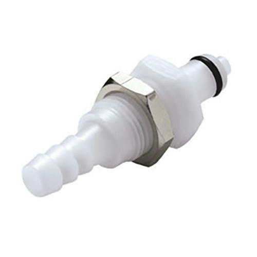 1/16" Hose Barb PMC Series Acetal Panel Mount Insert - Shutoff (Body Sold Separately)