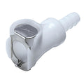 1/4" In-Line Hose Barb PLC Series Acetal Body - Straight Thru (Insert Sold Separately)