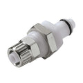 3/8" Ferruleless PTF PLC Series Acetal Panel Mount Insert - Shutoff (Body Sold Separately)