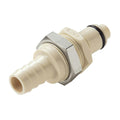 3/8" Hose Barb PLC Series Polypropylene Panel Mount Insert - Straight Thru (Body Sold Separately)