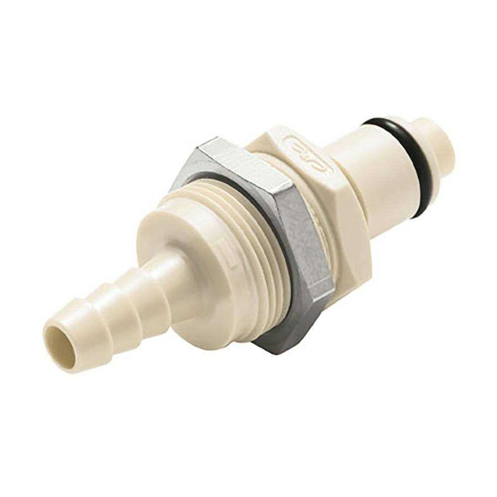 1/4" Hose Barb PLC Series Polypropylene Panel Mount Insert - Shutoff (Body Sold Separately)