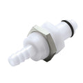 1/4" Hose Barb PLC Series Acetal Panel Mount Insert - Straight Thru (Body Sold Separately)
