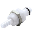 1/4" Hose Barb PLC Series Acetal Panel Mount Insert - Shutoff (Body Sold Separately)