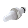 3/8" Hose Barb PLC Series Acetal Panel Mount Insert - Shutoff (Body Sold Separately)