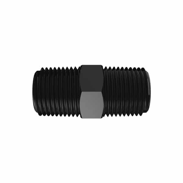 3/8" NPT Black Nylon Nipple