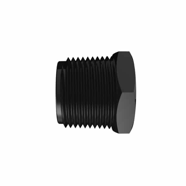 1" NPT Black Nylon Threaded Plug