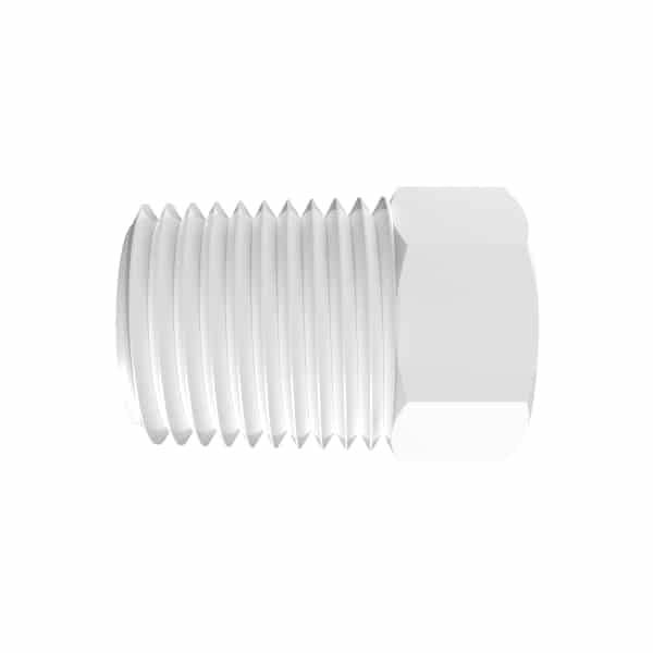 1/4" NPT Natural Polypropylene Threaded Plug