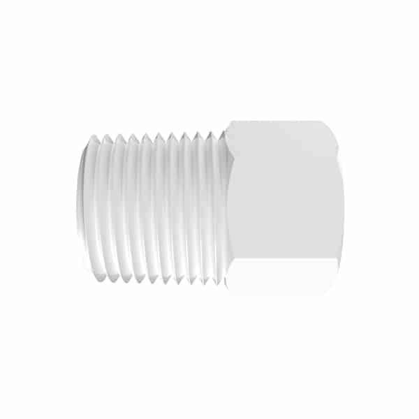 1/8" NPT Natural Kynar® PVDF Threaded Plug