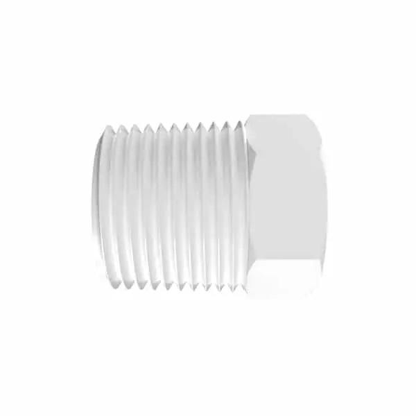 3/8" NPT Natural Kynar® PVDF Threaded Plug