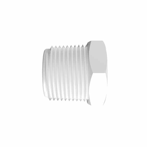 3/4" NPT Natural Kynar® PVDF Threaded Plug
