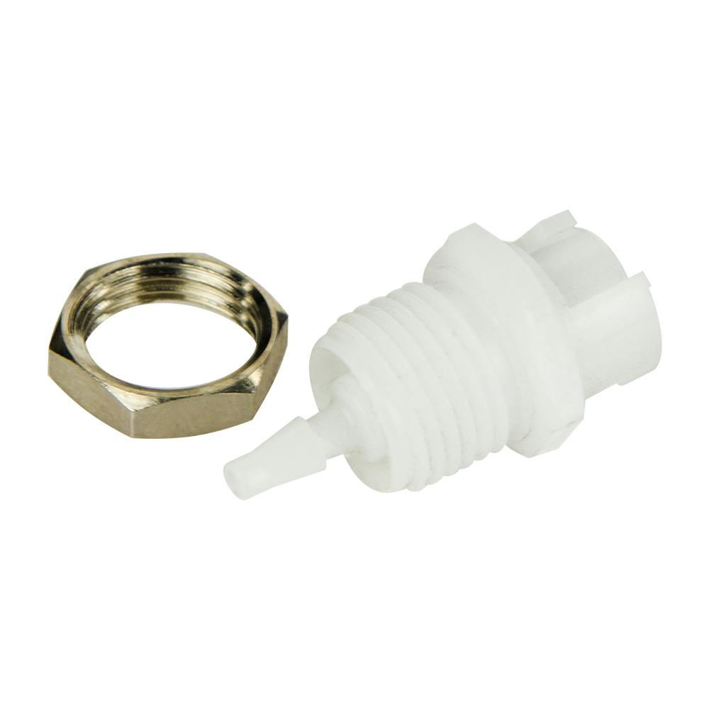 3mm Hose Barb SMC Series Subminiature Acetal Metric Panel Mount Coupling Body - Shutoff (Insert Sold Separately)