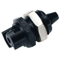 1/8" Hose Barb SMC Series Subminiature Acetal Black Panel Mount Insert - Straight Thru (Body Sold Separately)