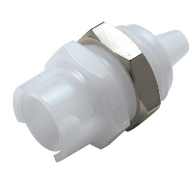 1/8" Hose Barb SMC Series Subminiature Polypropylene Panel Mount Coupling Insert - Straight Thru (Body Sold Separately)