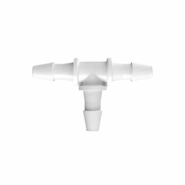 1/8" x 1/8" x 1/8" Tube ID Natural Kynar® PVDF Tee