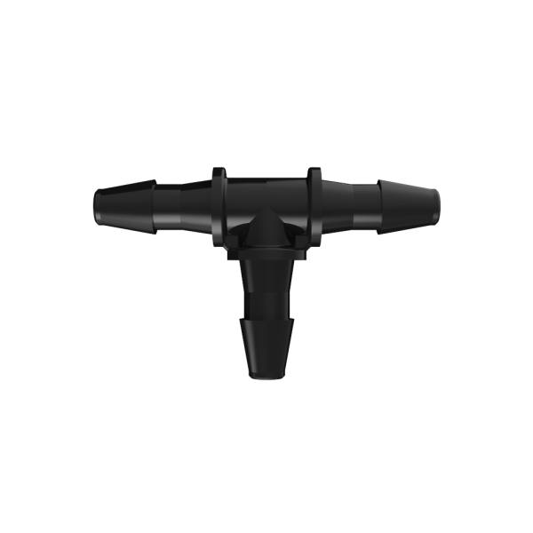 3/32" x 3/32" x 3/32" Tube ID Black Nylon Tee