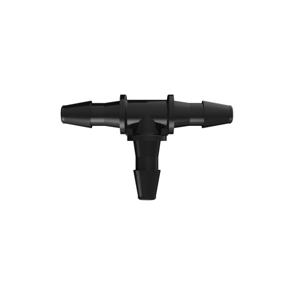 1/16" x 1/16" x 1/16" Tube ID Black Nylon Tee