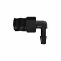 5/32" Tube ID x 1/8" NPT Black Nylon Elbow