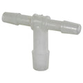 1/4" x 1/4" x 3/8" Tube ID Natural Kynar® PVDF Reducing Tee