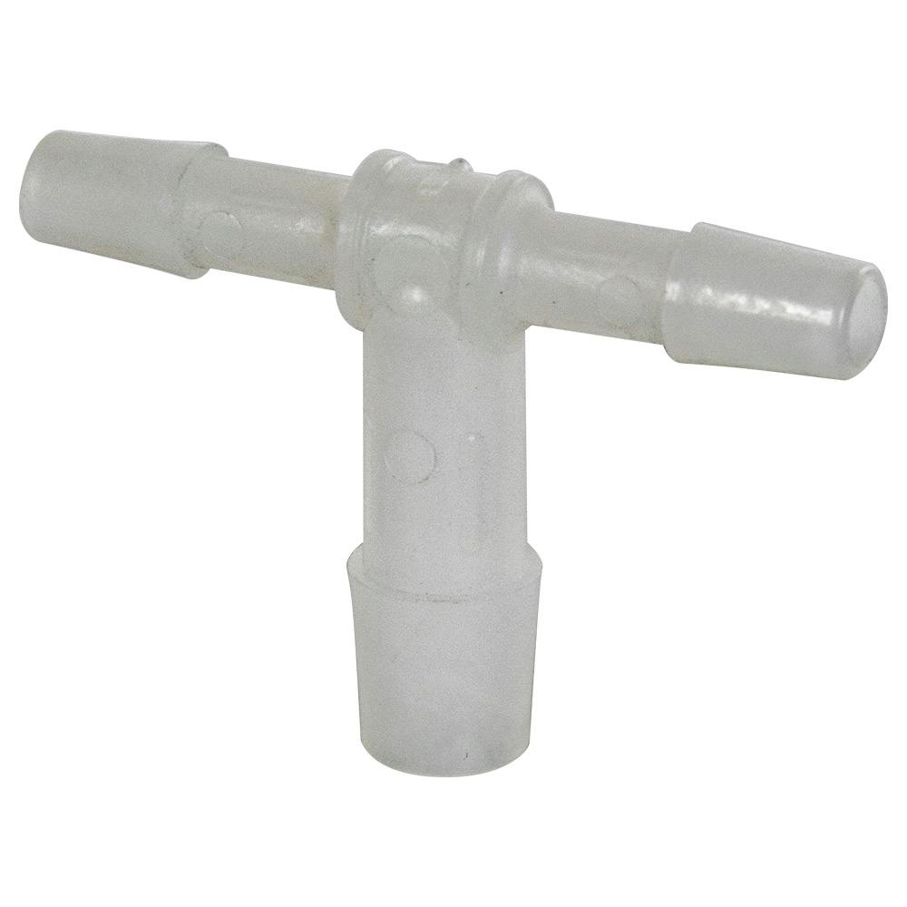 1/4" x 1/4" x 3/8" Tube ID Natural Kynar® PVDF Reducing Tee