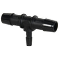 1/2" x 1/2" x 1/4" Tube ID Black Nylon Reducing Tee