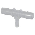 1/2" x 1/2" x 1/4" Tube ID Natural Polypropylene Reducing Tee