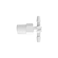 1/8" Tube ID x 1/8" NPT Natural Kynar® PVDF Threaded Tee