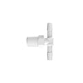 1/4" Tube ID x 1/4" NPT Natural Kynar® PVDF Threaded Tee