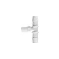 1/2" Tube ID x 1/4" NPT Natural Polypropylene Threaded Tee
