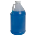 1/2 Gallon Natural HDPE Round Jug with 38/400 White Ribbed Cap with F217 Liner