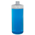 32 oz. Clear PVC Cylindrical Bottle with 28/410 Neck (Cap Sold Separately)