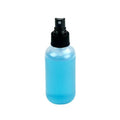 4 oz. Natural LDPE Boston Round Spray Bottle with Black Finger Sprayer