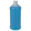 16 oz. Natural HDPE Modern Round Bottle with 28/410 Neck (Cap Sold Separately)